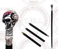 Black & White Pirate Skeleton Walking Stick