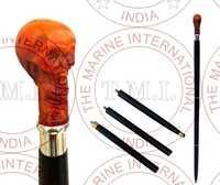 Red Skeleton Head Walking Stick