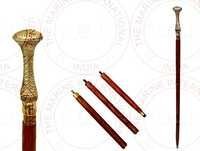 Brass Design Handle Walking Stick