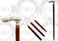 Brass & Mop Design Handle Walking Stick