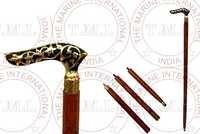 Brass Design handle Wooden Walking Stick