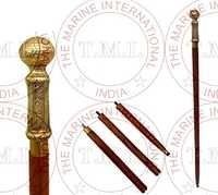 Wooden Walking Stick With Brass handle