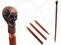 Aluminium Skull Head Walking Stick