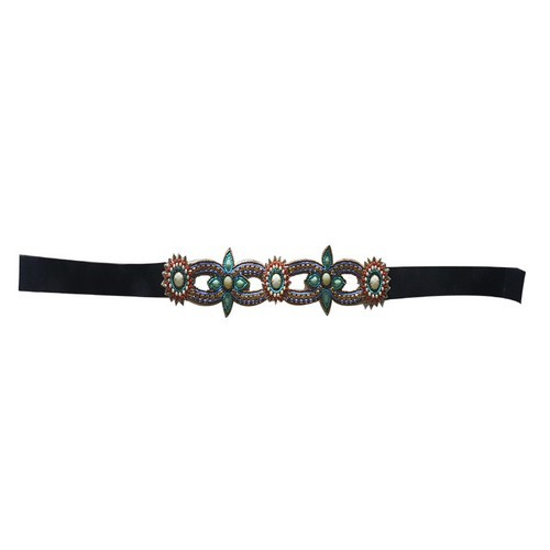 Multi Color Glass Beads Embroidery Belt
