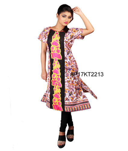 Round Neck Printed Kurti