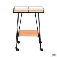 Powder Coat Glass Trolley