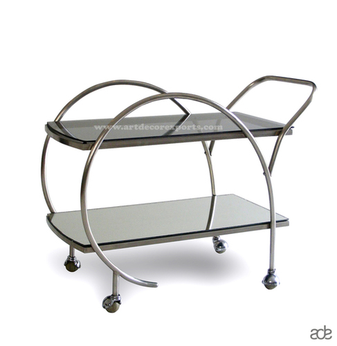 Nickel Modern Serving Trolley