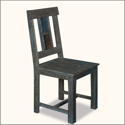 Reclaimed Wood Chair - 18W x 18D x 40H inches | Handcrafted, Unique Design, Rich Colors, Sharp Features, Comfortable Seating