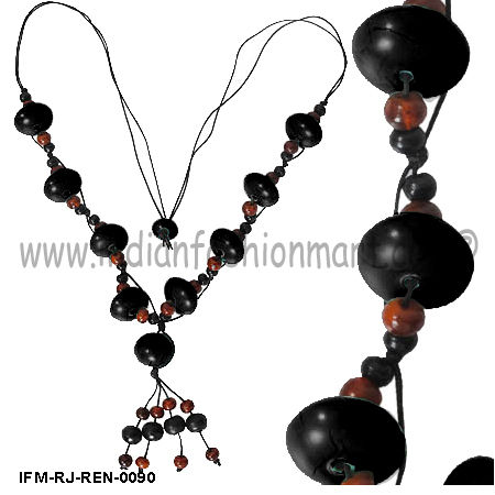 Alpine Ebony - Resin Necklace Gender: Women