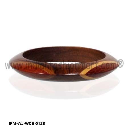 Muse  Charm - Wood Inlaid Bangle