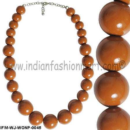 Nimiety  of Ginger  - Wooden Necklace