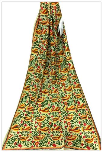 Nakshi Kantha Tussar Silk Dupatta & Block Dupatta