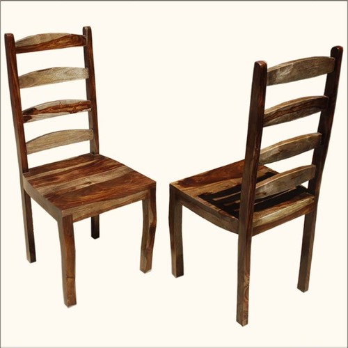 Handmade Solid Wood Ladder-Back Chair