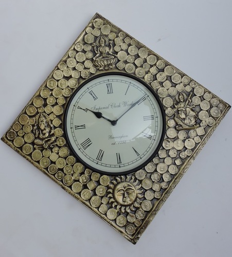 Coin Fitted Square Wall Clock