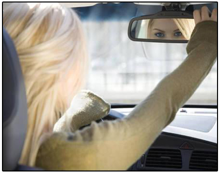 Normal Looking Mirrior in Car