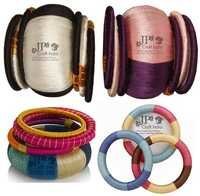 Silk Thread Bangle Set Diameter: 66  Centimeter (cm)