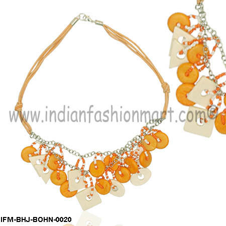 Frozen Orange - Bone Necklace