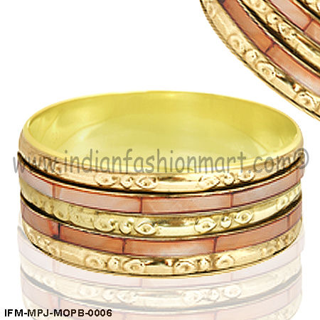 Blazing Mingei - Mother of Pearl Bangle