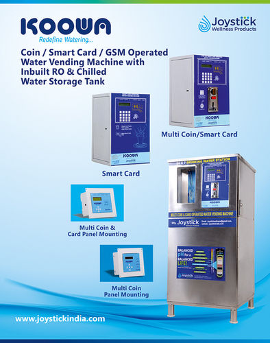 Multi Coin And Card Operated Water Vending Machine