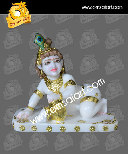 Marble Laddu Gopal Statue