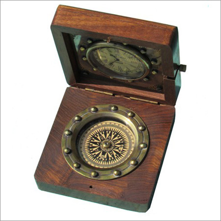 Antique Wooden Compass