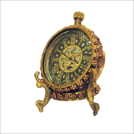 Antique Clocks Brass Dial With Stand