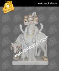 God Marble Dattatreya Statue