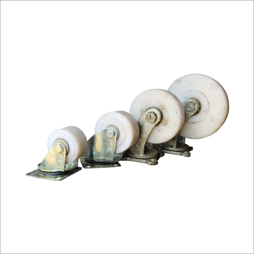 Caster Wheel - Metal & Rubber Construction, Varied Sizes & Diameters, White Finish | Durable Design, Floor Protection, Heavy-Duty, Smooth Rolling