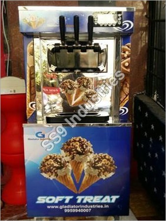 Softy Ice Cream Machine - Stainless Steel 518x765x770mm 1 HP Motor | Automatic Smooth Sticky Ice Cream 11-16kg/h Output