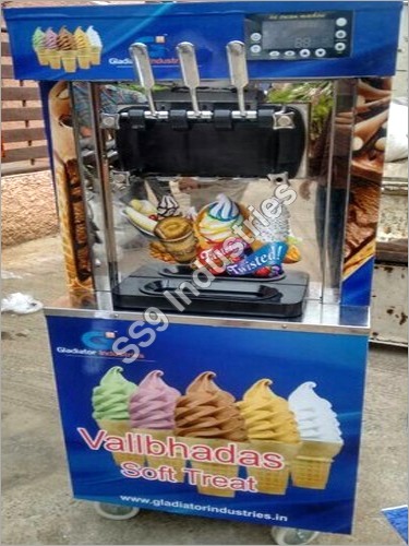 Softy Ice Cream Machine 2 Plus 1 With Hopper Cooling