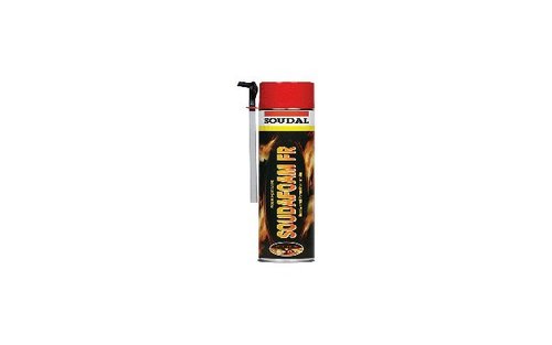 Mccoy Soudal Soudafoam FR - Polyurethane 750ml Red, Fire Retardant 120 Min, Soundproof Sealant
