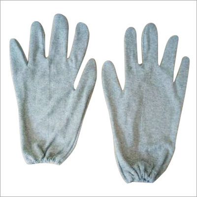 Grey Hosiery Hand Gloves