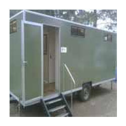 Green Portable Mobile Toilet Van