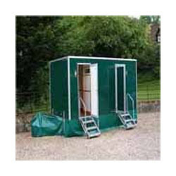 Green Mobile Urinal Toilet Van