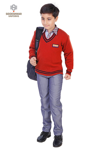 Red color winters uniform Set