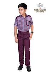 Purpule check uniform