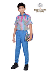 Sky blue check uniform