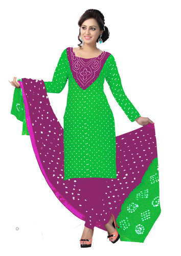 Pure Cotton Bandhej Dress Material