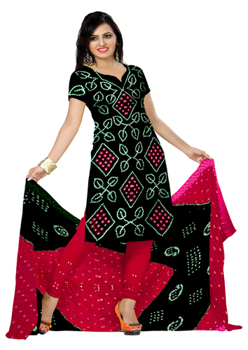Pure Cotton Bandhani Dress Material