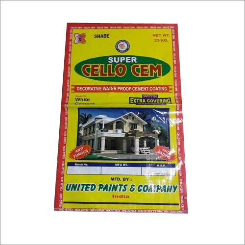 Waterproof Cement Bags - PP Woven Fabric BOPP Laminated Multicolor Print Custom Sizes | Durable Waterproof Gussets Handles Available Easy Open Recyclable