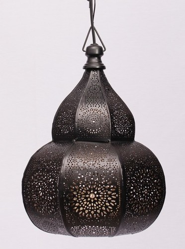 Black Double Dome Netting Hanging Lantern Light Source: Energy Saving