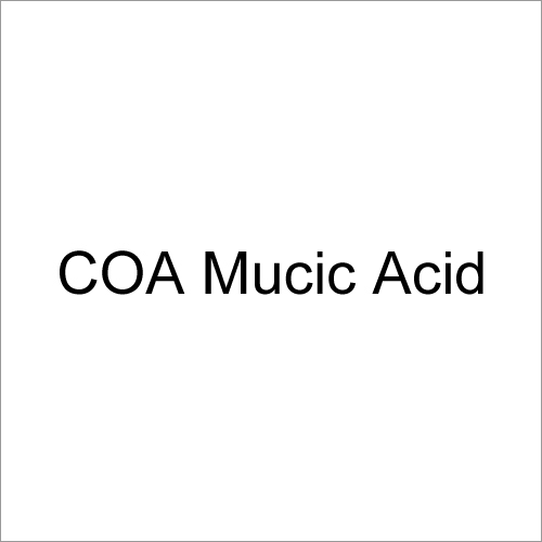 Mucic Acid Mucic Acid