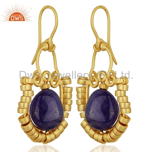 Handmade Sterling Silver Gemstone Earrings Manufacturers Size: 61 X 12 Mm