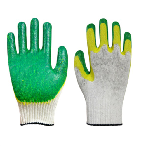Double Dipped Latex Palm Coated Work Safety Gloves By YMK TRADING