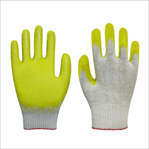 Premium Latex Palm Coated Gloves-Yellow