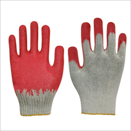 Red Latex Palm Coated Gloves