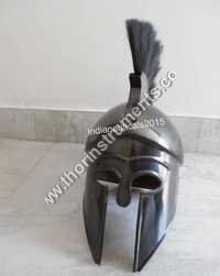 Greek Corinthian Helmet Ancient Medieval Armor Knight Spartan Replica Helmet with black plume