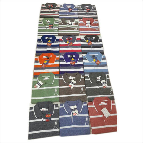 Multi Color Men's Designer Collar T-shirt