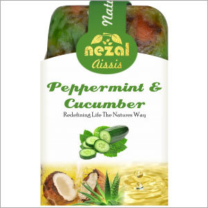 Peppermint & Cucumber Handmade Bathing Soap Ingredients: Natural Pearl