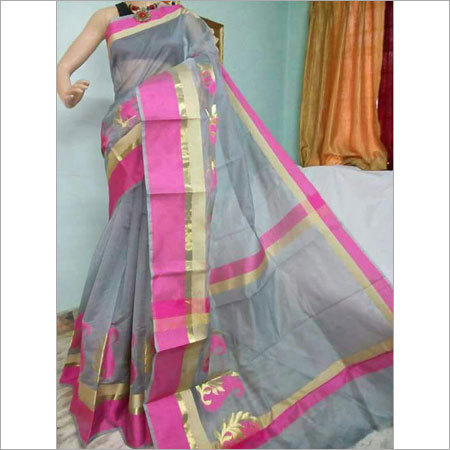 Cotton Flower Booti Saree